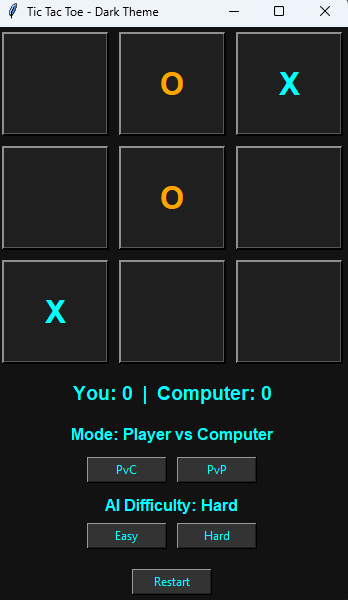 Tic Tac Toe Game Interface